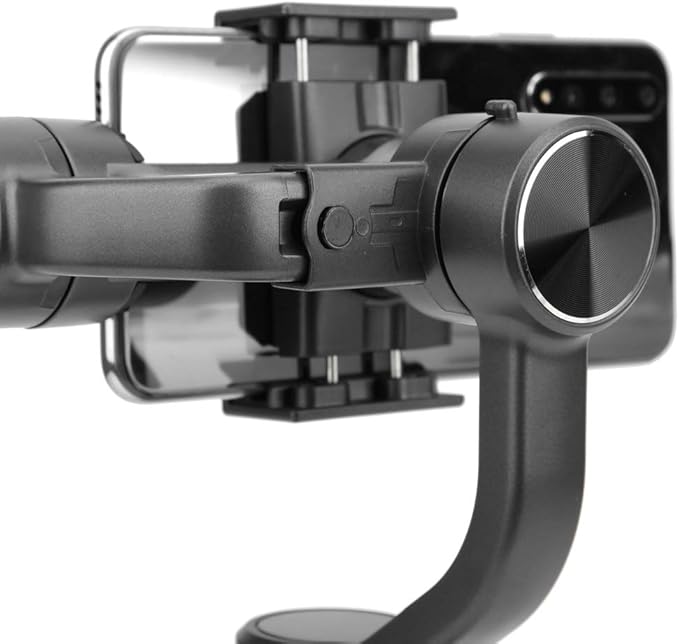 Asixxsix Face Recognition 3‑Axis Stabilizer, 3‑Axis Phone Stabilizer, Panoramic Mode Smart Tracks for Streaming Media