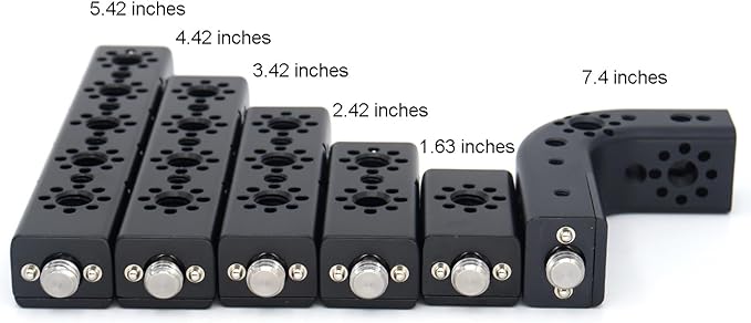 SZJELEN ARRI Handle Extension Set Universal ARRI Positioning Top Handle 90° Right Angle Fixture Handle 3/8 Screw Fixed (Right Angle 7.4 inches)