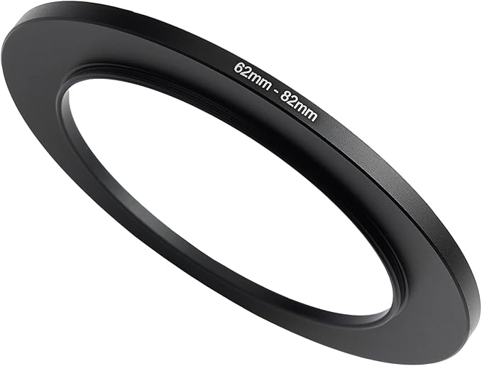 62mm to 82mm Step Up Ring Filter Adapter Applicable to All Brands of UV ND CPL Filter (62mm-82mm)