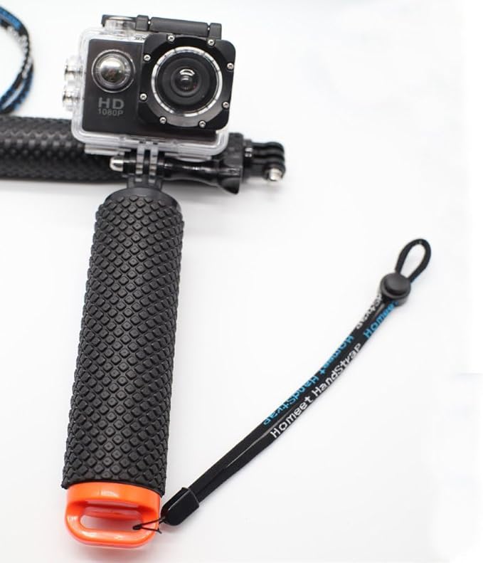 Homeet Handler Floating Hand Grip, Underwater Hand Stick Monopod Pole Compatible with DJI OSMO Action Cameras and Other Sports Camera, Orange