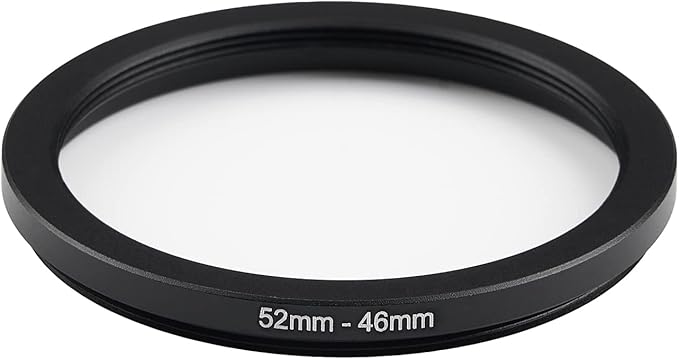 52mm to 46mm Step-Down Ring Filter Adapter,for All Brands UV ND CPL, Metal Ring Step-Down Rings Adapter Filter (52mm-46mm)
