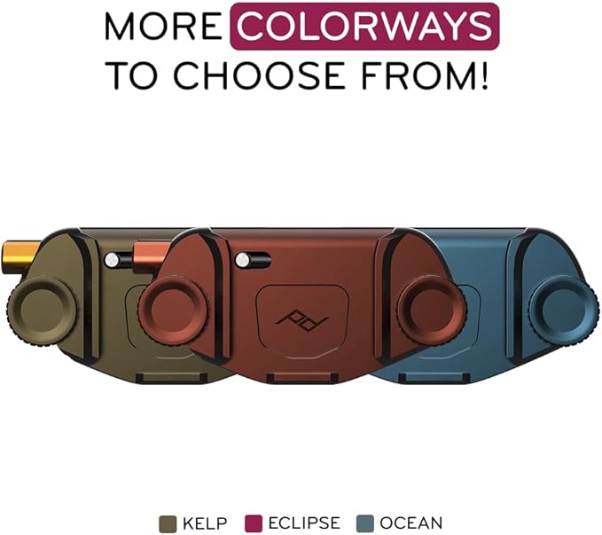 Peak Design Capture Camera Clip V3, Ocean with Plate, Holds DSLR, Compact and Point and Shoot Bodies, Secure, Stable and Accessible, Attaches to Straps and Belts, Quick Release, 200 lb Capacity