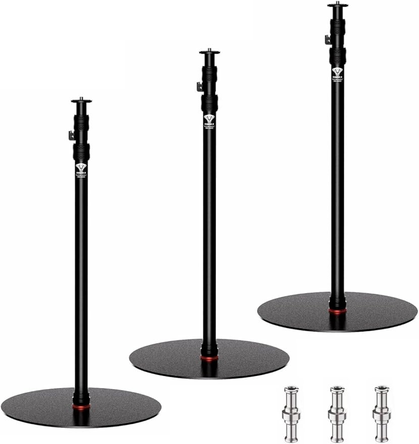 IFOOTAGE A400 Round Base Monopod 3 Packs, 79" Studio Light Stand Flat Base Monopod for Camera, Light, Webcam, Live Streaming, Vlogging, Payload 10KG/22LBS
