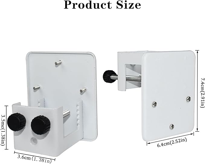 Gutter Mount Bracket Compatible with Eufy SoloCam S340/SoloCam E30/SoloCam E42/Eufy 4G LTE Cam S330,Solar Security Camera,No Drill Installation Camera Gutter Mount for Outdoor,2 Pack