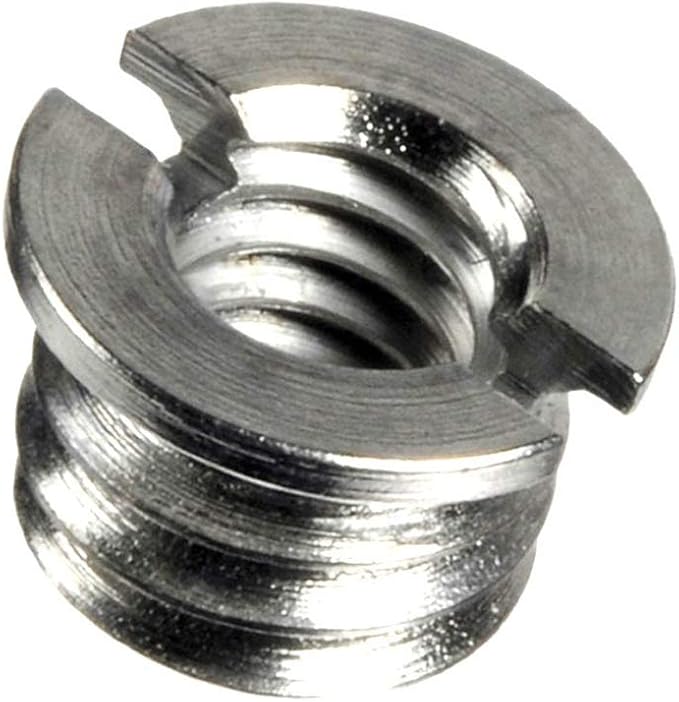 (10 Packs) Fotasy Stainless Steel 3/8" to 1/4" Reducer Bushing Convert Screw Adapter, Tripod Screw Adapter 1/4" to 3/8" for Tripod Monopod Ballhead