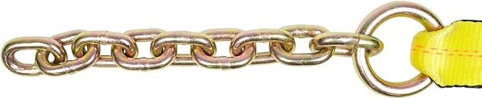 Mytee Products (4 Pack) 2" x 14' Replacement Tie Down Strap w/Chain Extension for 8-Point Tie Down Kits, 4000 lbs WLL