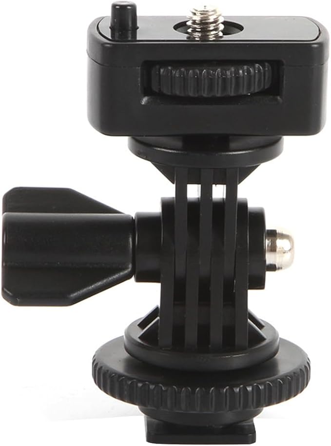 BGNing 1/4" Mini Ball Head Cold Shoe Mount Adapter Base Mount 1/4 Screw Adapter for DLSR Camera Cage Rig Monitor Flash Fill Light Bracket Photography Accessories (Type A)