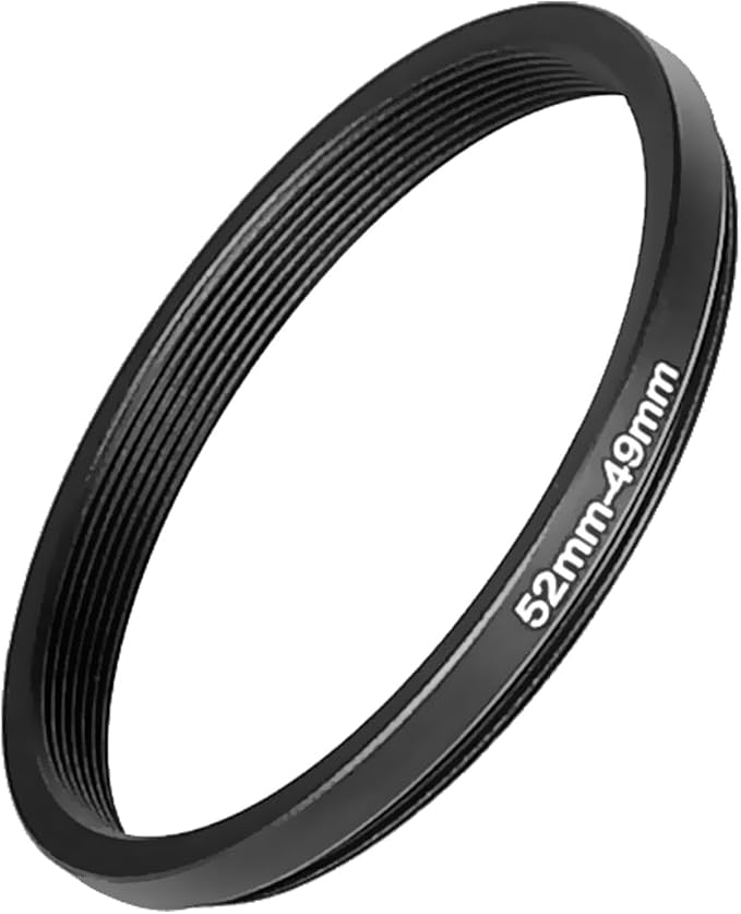 Step Down Rings 52mm to 49mm Metal Lens Filter Adapter Ring for All Brands, UV, ND, CPL 52mm Lens to 49mm Filter Size Accessories