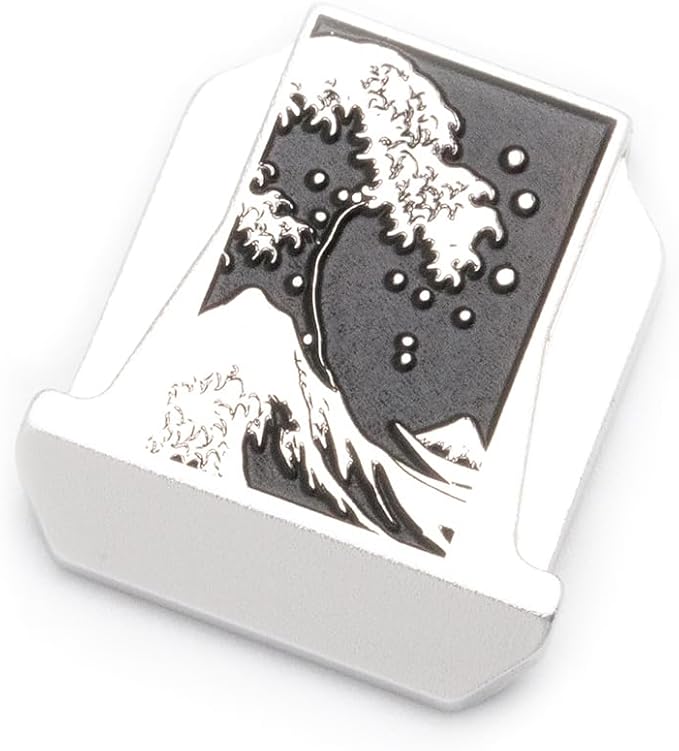 Kanagawa Wave Pattern Camera Metal Hot Shoe Cover Protector Cap for Canon EOS R R1 R3 R5C R5II R6II R7 R8 R10 R50 R100 (Aluminum Alloy-Hot Shoe Cover)