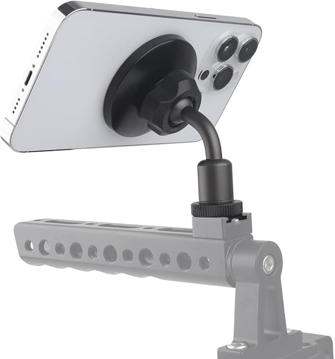 17mm Ball to Cold Shoe & 1/4 inch Female Thread Tripod Phone Mount Adapter (Aluminum Alloy)