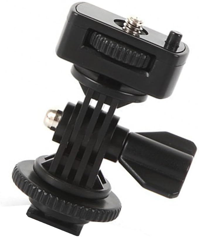 BGNing 1/4" Mini Ball Head Cold Shoe Mount Adapter Base Mount 1/4 Screw Adapter for DLSR Camera Cage Rig Monitor Flash Fill Light Bracket Photography Accessories (Type A)