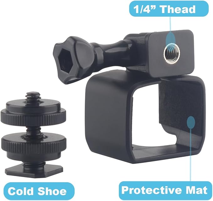 Cold Shoe Mount Adapter for DJI Osmo Pocket 3 Camera, with Expansion Adapter for Pocket 3