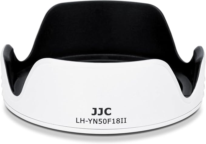 White Lens Hood for Yongnuo YN 50mm f/1.8 II Lens, Reversible Lens Shade Protector Compatible with 58mm Filter or Lens Cap