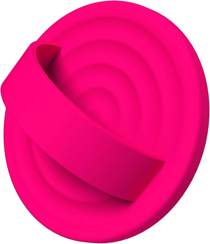 Magnetic Phone Grip Ring Holder, Liquid Silicone Magnet Cell Phone Grip Finger Loop, Compatible with Magsafe, Back of Phone for iPhone 17/16/15/14/13/12 Series, Neon Pink
