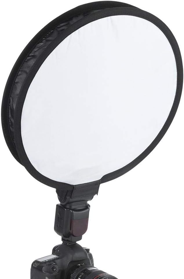 Bindpo 15.75"/40 cm Round Softbox Portable Studio Flash Diffuser Light Softbox, Speedlight Umbrella Diffuser with Carrying Bag for Portrait and Product Photography