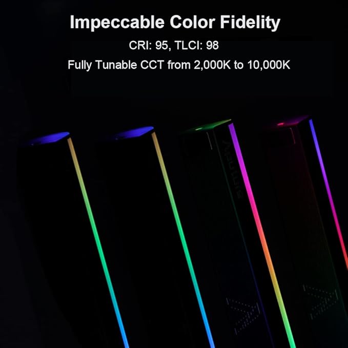 Aputure MT Pro Full-Color Mini LED Tube Light, 36 Pixels RGBWW Handheld Stick Photography,Support Magnetic Attraction,4200mAh Rechargeable Light Stick for Video Shooting,Vlog, YouTube, TikTok