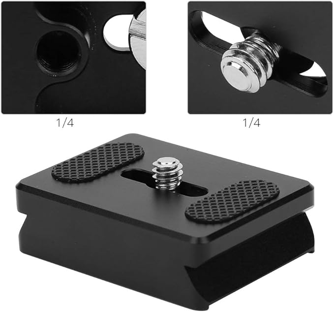 Quick Release Plate, Camera Quick Release Plate with Screw Hole for Lab S Crane 2 Crane 3, Increase 1.5CM, Black.