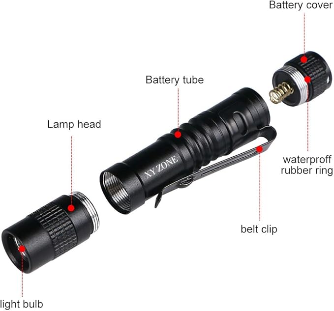 Ultra Slim LED Flashlights XP-1 XPE-R3 1000LM Mini Clip Lamp Penlight Torch Powered by 1 x AAA 5Pcs (Battery not include)