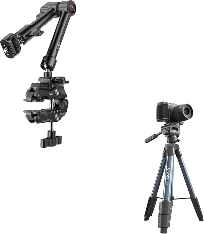 ULANZI HD02 Magic Arm Super Clamp Kit and TT39 Travel Tripod