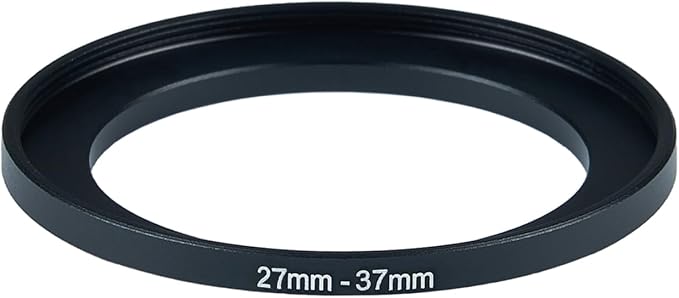27mm to 37mm Step up Ring Filter Adapter Metal Ring Step up Rings Adapter Filter Compatible with All 37mm UV,CPL,ND,Lens Hood,Threaded Lens ect (27mm to 37mm)