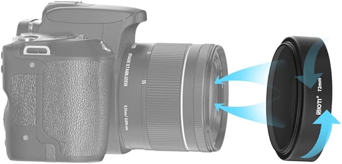 SIOTI 72mm Lens Hood, Oxidation Matte Anti Reflective Treatment, Aluminum Alloy, with 1 * 77mm Lens Cap, Compatible with Sony/Canon/Nikon/Fuji etc >50mm Camera Lens