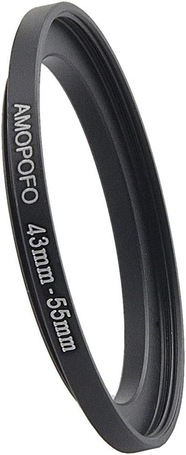 43mm Lens to 55mm Camera Filter Ring Compatible with for All Brands 43mm Lens and 55mm UV,ND,CPL Camera Filter Accessories