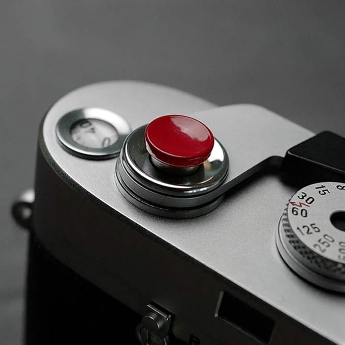 Metal Brass Soft Release Button Shutter Release Button Compatible with Fujifilm XT20 X100F X-T2 X100T X-PRO2 X-T10 X-PRO1 X-E2S X100 X100S X10 X20 X30 X-E1 X-E2 STX-2, Red