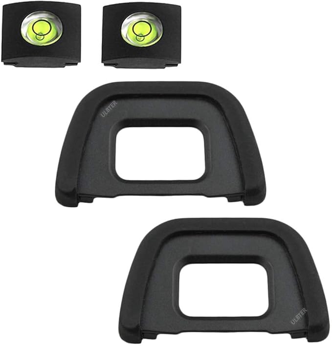 Eyepiece Eyecup Eye Cup DK-23 for Nikon D7100 D7200 D7000 D750 D610 D600 D300 D300S Camera Viewfinder, ULBTER Eyepiece Cover & Hot Shoe Cover -(2+2 Pack)