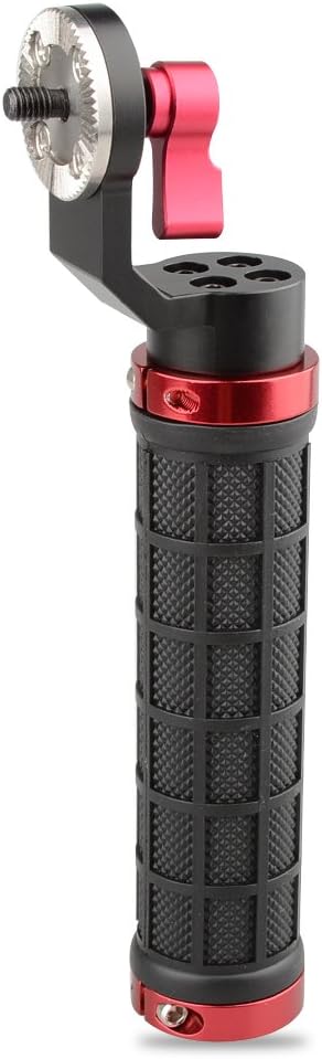 CAMVATE Aluminum Rosette Rubber Handle Grip for Rosette Standard Accessory(Red,M6 Thread,31.8 mm) - 1445