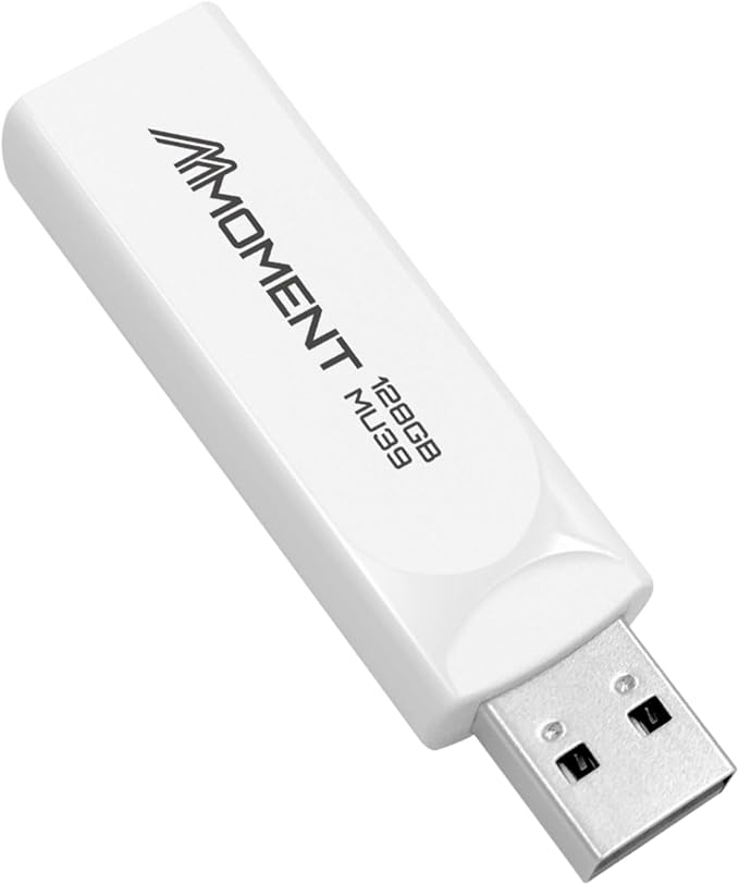 MMOMENT 128GB (5 Pack) MU39 USB Flash Drive– USB 3.2 Retractable Thumb Drive with Sliding Connector, Up to 100MB/s Read, 30MB/s Write – Plug & Play Memory Stick for PC, Mac, TV, Car