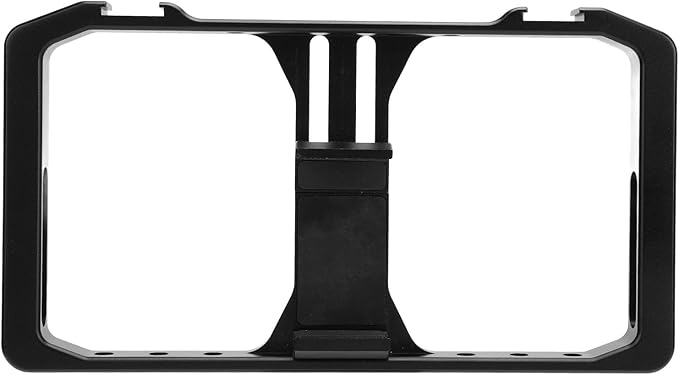 Phone Cage Grip Rig Professional Aluminum Alloy Smartphone Video Stabilizer Frame with Hot Shoe Mount 1/4 Inch Screw Holes for Filmmaking Vlogging Mobile