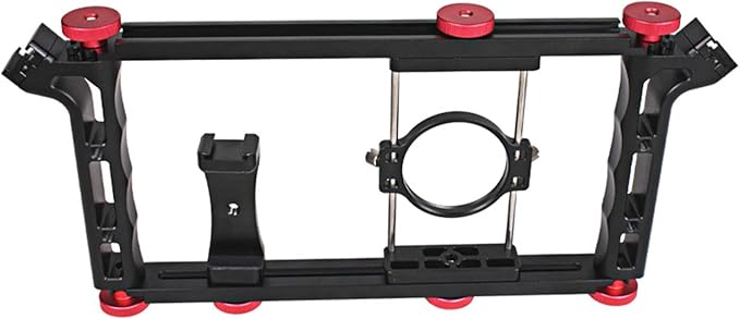 Smartphone Video Rigs Phone Cage for Cinematic Creation Live Streaming, Durability Aluminum Vlog Expanding Frame Phone Video Stabilizers