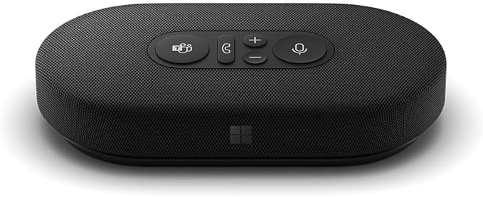 Microsoft Modern USB-C Speaker, Certified for Microsoft Teams, 2- Way Compact Stereo Speaker, Call Controls, Noise Reducing Microphone. Wired USB-C Connection,Black