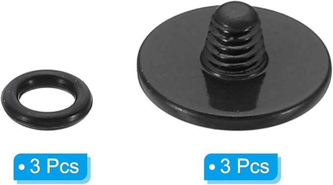 PATIKIL Camera Shutter Button, 3 Pack Soft Shutter Release Button Pure Copper Camera Button Convex Suitable for Nikon for Fujifilm for Leica DSLR/SLR Camera, Black