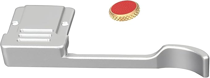 X100VI /X100V Metal Thumb Up Grip for Fuji Fujifilm X100VI X100V X100FCamera Hot Shoe Thumb Hand Grip Accessories (Silvery)