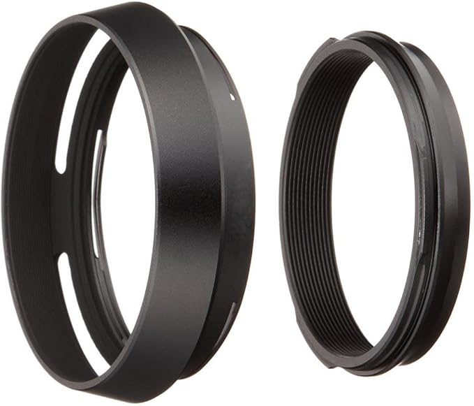 Foto&Tech LH-100 Metal Lens Hood/ 49mm Filter Adapter Ring X100VI Lens Hood Fuji X100V Hood Compatible with Fujifilm X100V X100VI (Black)