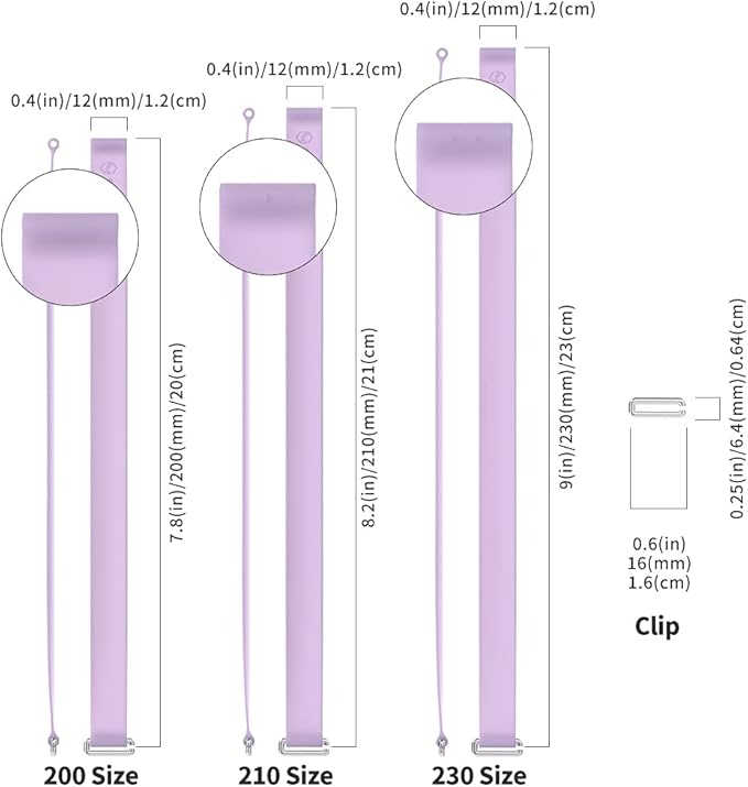 C-Shaped Clip Finger Phone Grip, Sinjimoru Silicone Cell Phone Strap for Phone Case with Clip as Phone Loop Holder for iPhone Case & Samsung Phone. Sinji Loop Clip Lavender 230