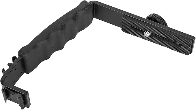 Flash Bracket, Camera Flash Mount Bracket Dual Hot Shoe Extension Bar Camera Accessories for Lights Monitors Microphones