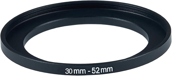 30mm to 52mm Step up Ring Filter Adapter Metal Ring Step up Rings Adapter Filter Compatible with All 52mm UV,CPL,ND,Lens Hood,Threaded Lens ect (30mm to 52mm)
