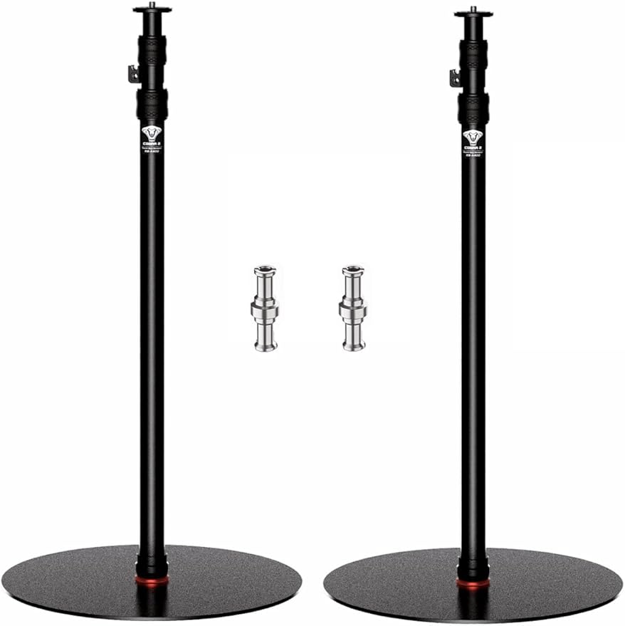 IFOOTAGE A400 Round Base Monopod, 79'' Photography Light Stand Flat Base, Aluminum Studio Stand Camera Tripod Monopod for DSLR Camera, Light, Live Streaming, Vlogging, Payload 10KG/22LBS (2 Pack)