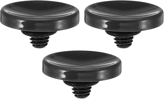 PATIKIL Camera Shutter Button, 3 Pack Soft Shutter Release Button Pure Copper Camera Button Concave Suitable for Nikon for Fujifilm for Leica DSLR/SLR Camera, Black