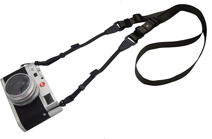 Black Camera Strap, Universal Quick Release Adjustable Slim Camera Neck Shoulder Camera Straps Sling Strap for All SLR DSLR Cameras