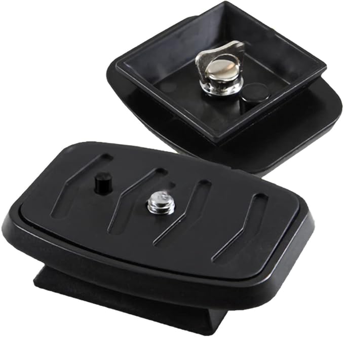 2 Pack 43mm Tripod Quick Release Plate Camera Mounting Adapter, QR Ball Head Parts Replacement for Torjim 60-Inch AX60, Endurax 66'' ETR66 Mount 1 11/16'', Black
