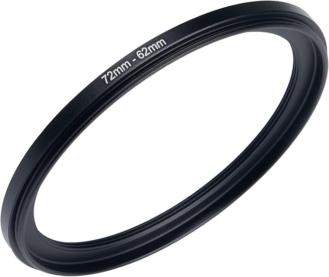 72mm to 62mm Step-Down Rings Filter Adapter for All Brands UV ND CPL Metal Step-Down Rings Adapter Filter