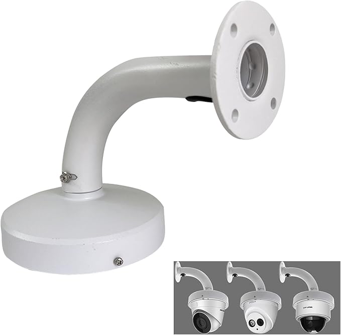 Indoor Outdoor Security Camera Wall Mount, L-Type Metal Bracket, Junction Box Cable Management