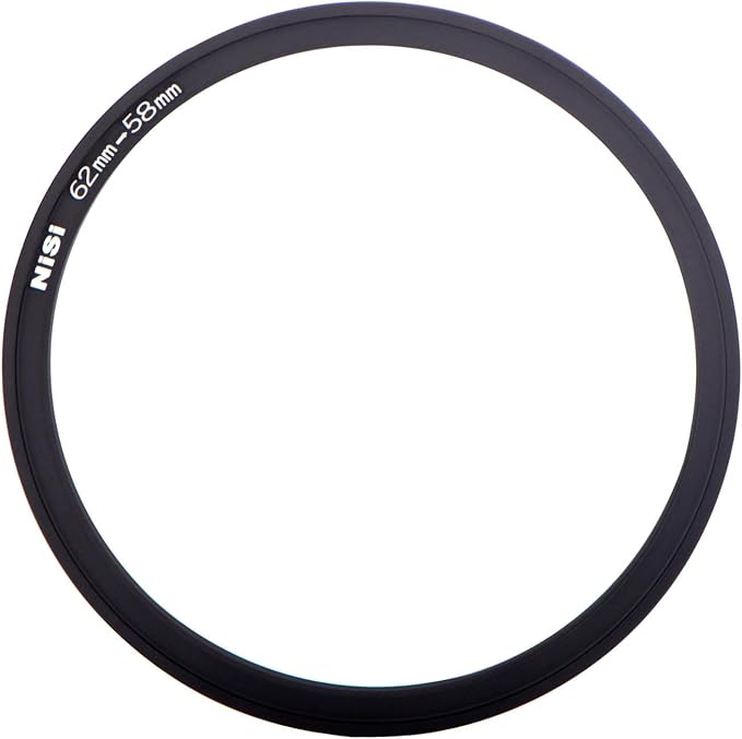 NiSi 62mm Adapter for 58 mm Close Up Lens - 62-58mm Step Down - Threaded Stepping Adapter, 62 Male Lens Attachment 58 Female Filter and Accessory Thread, Anodized Aluminum