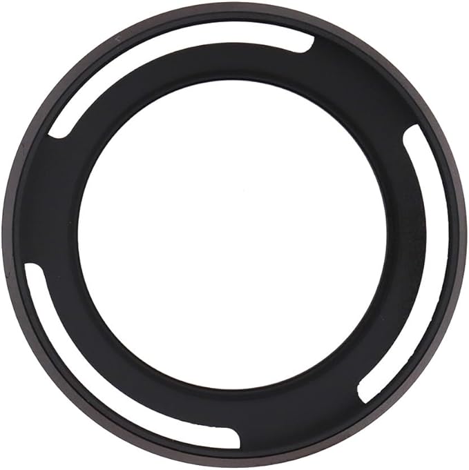 52mm Hollow Lens Hood 52mm Screw in Curved Vented Lens Hood 52mm Metal Lens Hood for 52mm Lens Hood Wide(Black)