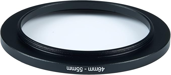 46mm to 55mm Step-Up Ring Filter Adapter for All Brands UV ND CPL Metal Ring Step-Up Rings Adapter Filter (46mm-55mm)