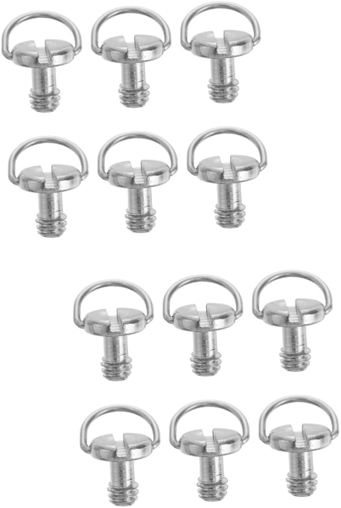 12pcs Folding D-Ring Screw Adapter for Camera Tripod Quick Release Plate Mount Accessory