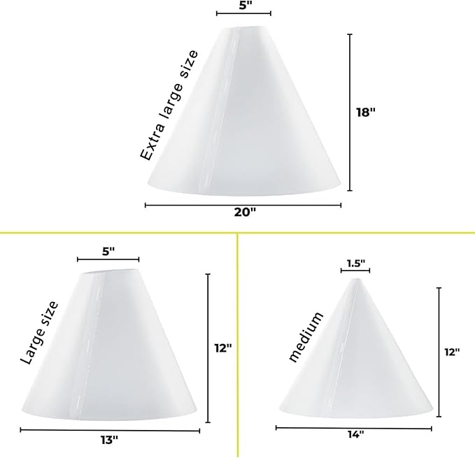 Exzycke 3PCS Original Design 360 Light Cone Photo Light Flash Diffuser Reflector for Small Product, Diffusion Photography Shooting Reflective, Alternative to Photo Box for Jelwery Cosmestics